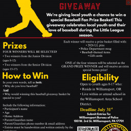 Image for Youth Baseball Basket Giveaway!