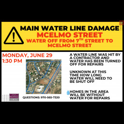 Image for Water Service Disrupted on McElmo Street in Cortez
