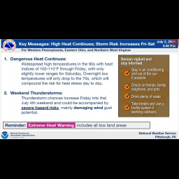 Image for Dangerous Heat Conditions continue through the Holiday Weekend