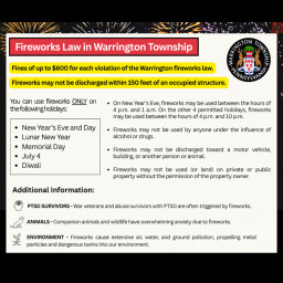 Image for Warrington Township Reminds Residents of Fireworks Regulations