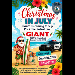 Image for PACK THE PATROL CAR- CHRISTMAS IN JULY