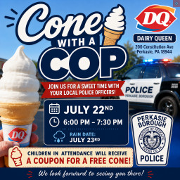 Image for Cone With A Cop At Perkasie Dairy Queen