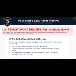 Image for PENNSYLVANIA DRIVERS: Put the phone down!